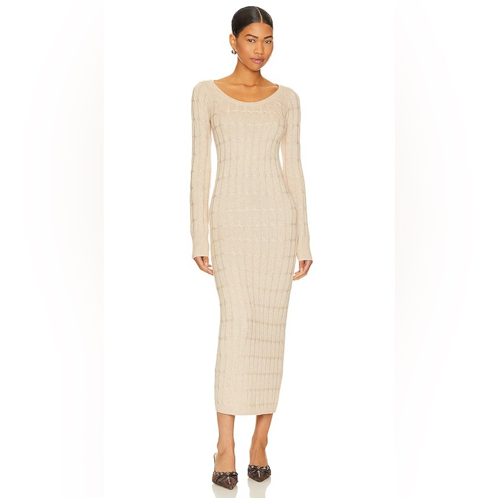 $228 L'ACADEMIE CABLE KNIT MAXI LAGENCE REVOLVE ANINE BING MARIANNA HEWITT ZARA